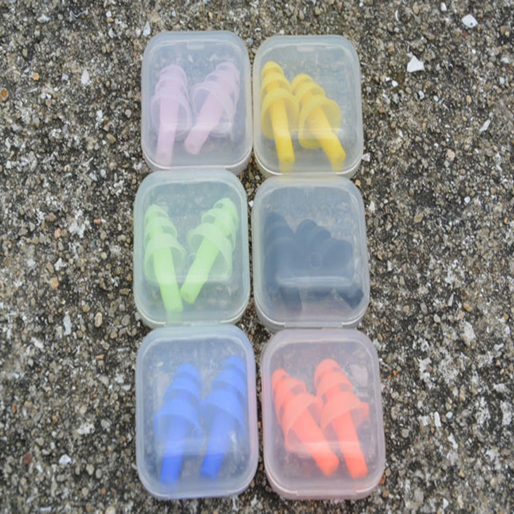 LD_ Portable Waterproof Silicone Ear Plugs for Kids Children Shower Swimming 