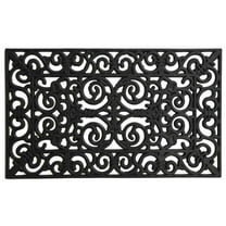 Calloway Mills 103632436 24 x 36 in. Gauntlet Rubber Rectangular Doormat, Black