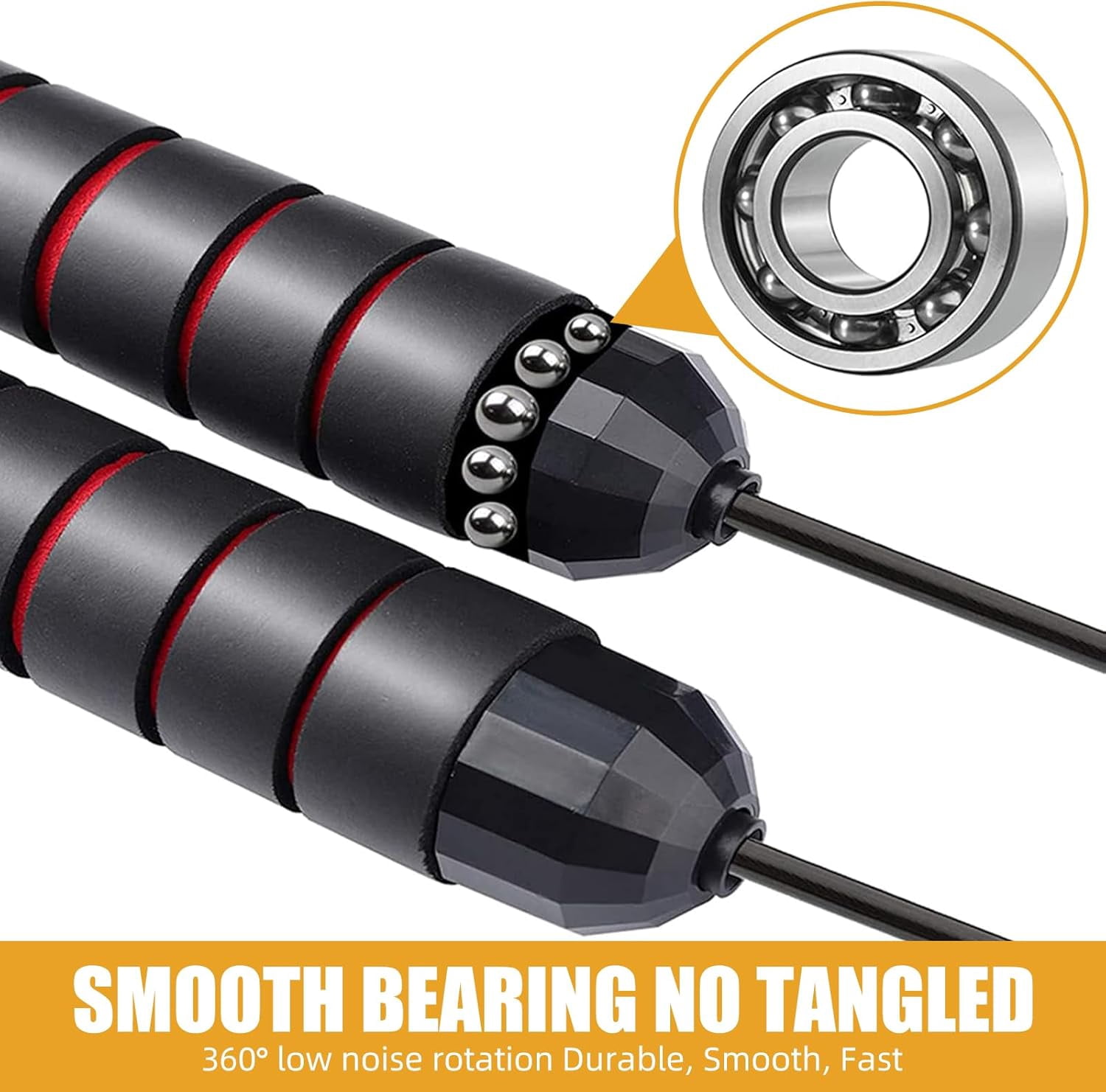Adjustable Jump Ropes for Fitness, Tangle-Free Jumping Rope, Swivel Speed Skipping Rope with Comfortable Foam Handles, Steel Workout Jump Ropes for Women Men Home Gym Exercise & Slim Body
