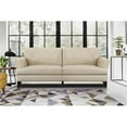 thumbnail image 3 of Lexicon Thierry Leather 2-Piece Upholstered Sofa Set in Cream, 3 of 12