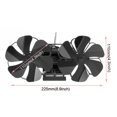 thumbnail image 3 of Ventilador de estufa 6 Ventilador de chimenea silencioso con calefacción Ventilador de estufa de distribución de calor para estufas de perfecl Ventilador de estufa de calor, 3 of 8