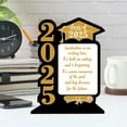 thumbnail image 5 of 2025 Graduation Table Decor - Wooden Tiered Tray Centerpiece with Black & Gold Accents - for Grad Party, Home Decoration & Holiday Celebrations, 5 of 8