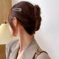thumbnail image 4 of Pinzas para el cabello con forma de hoja de ácido acético, pinzas para el cabello huecas con diseño geométrico, lindos accesorios para el cabello para mujeres y niñas, color gris, 4 of 5