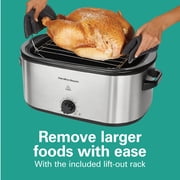 Hamilton Beach 22 Quart Electric Roaster Oven with Removable Pan, Stainless Steel