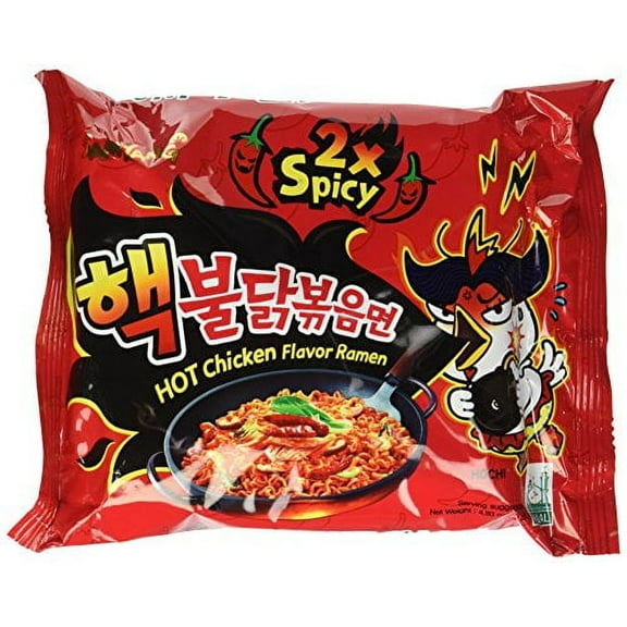 NineChef Bundle - Samyang Hek Buldak Extra Spicy Roasted Chicken Ramen Nuclear Edition 10 Pack  1 NineChef ChopStick