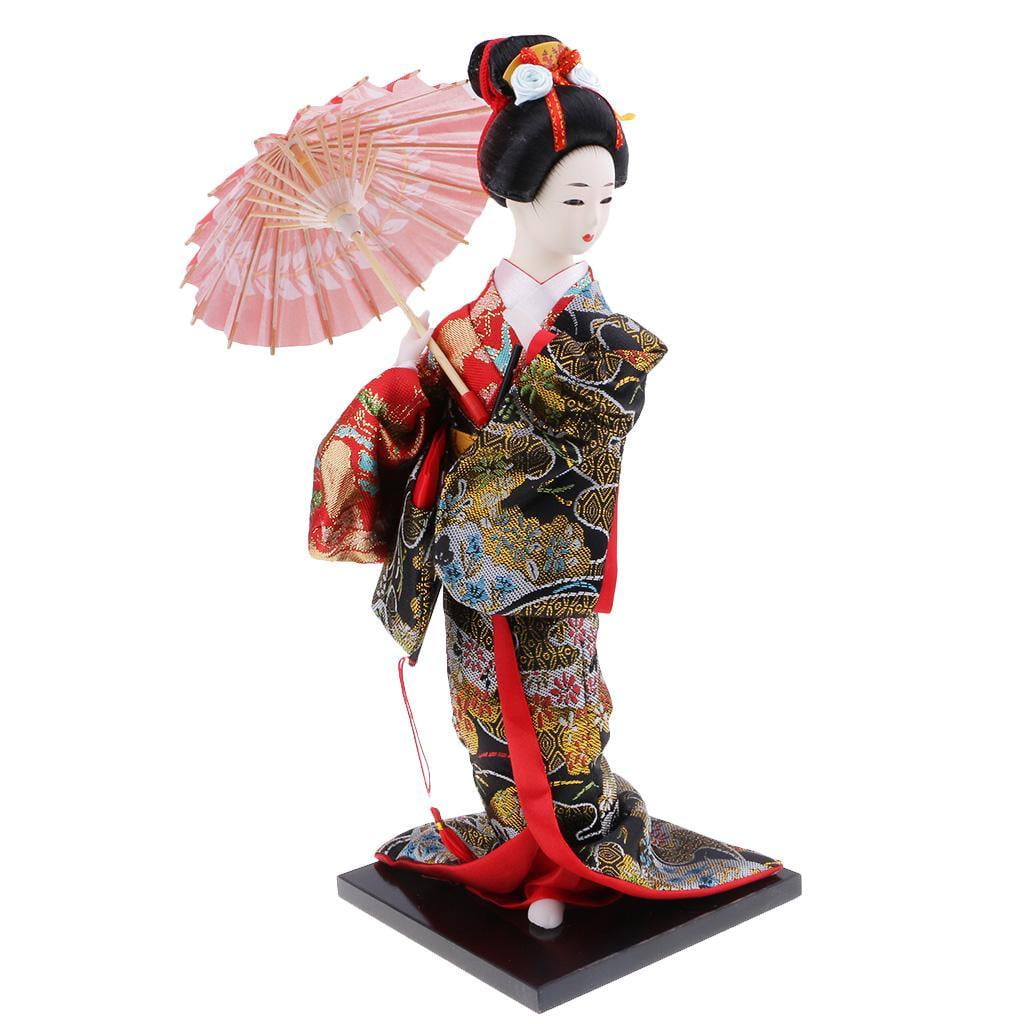 Hot Sale Japanese Kimono Doll Kabuki Statue Geisha Dance Lady Home Decor #1 