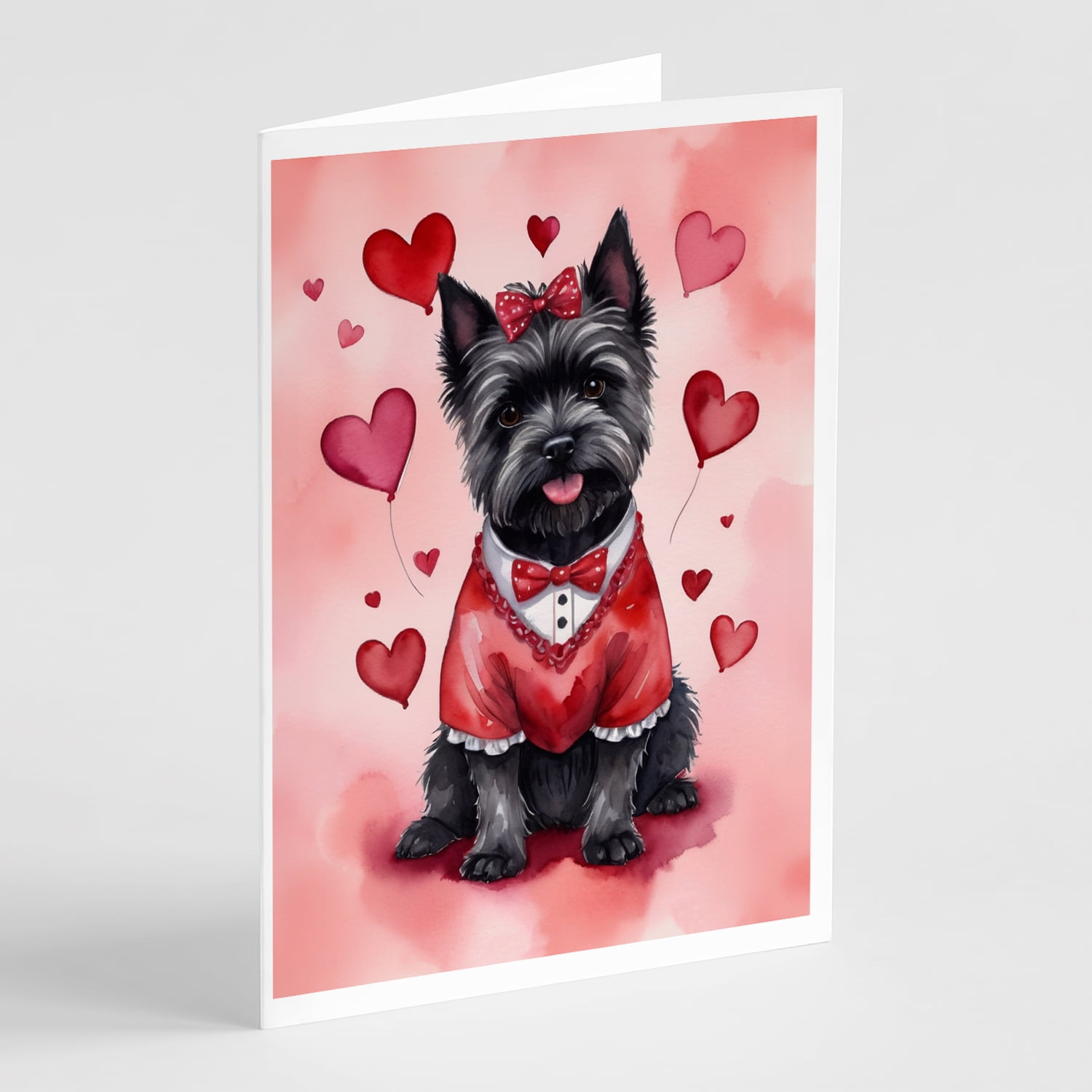 Chow Chow My Valentine Greeting Cards Pack of 8 7 in x 5 in