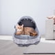 thumbnail image 5 of Cama cueva para gatos, cómoda, portátil, antideslizante, para interiores Gris M, 5 of 9