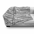 thumbnail image 3 of Abstract Soft Flannel Fleece Blanket, Art Illustration of Automobile Tire Tracks Depicted in Grunge Style, Cozy Plush for Indoor and Outdoor Use, 70" x 90", White and Charcoal Grey, by Ambesonne, 3 of 6