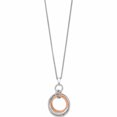 thumbnail image 2 of Sterling Silver Jbsp\'s Rose Gold-Plated Rh-Plated D/C Pendant (41.75 X 23) Made In Italy -Jewelry By Sweet Pea, 2 of 7
