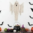 thumbnail image 4 of Dserhfy Halloween Ghost Decorations Hand-Woven Tassel Ghost White Rope Ghost Decor Hanging Ghost Wall Art Gift, 4 of 7