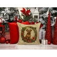 thumbnail image 2 of Norfolk Terrier Christmas Flowers Throw Pillow 18 in x 18 in, 2 of 5