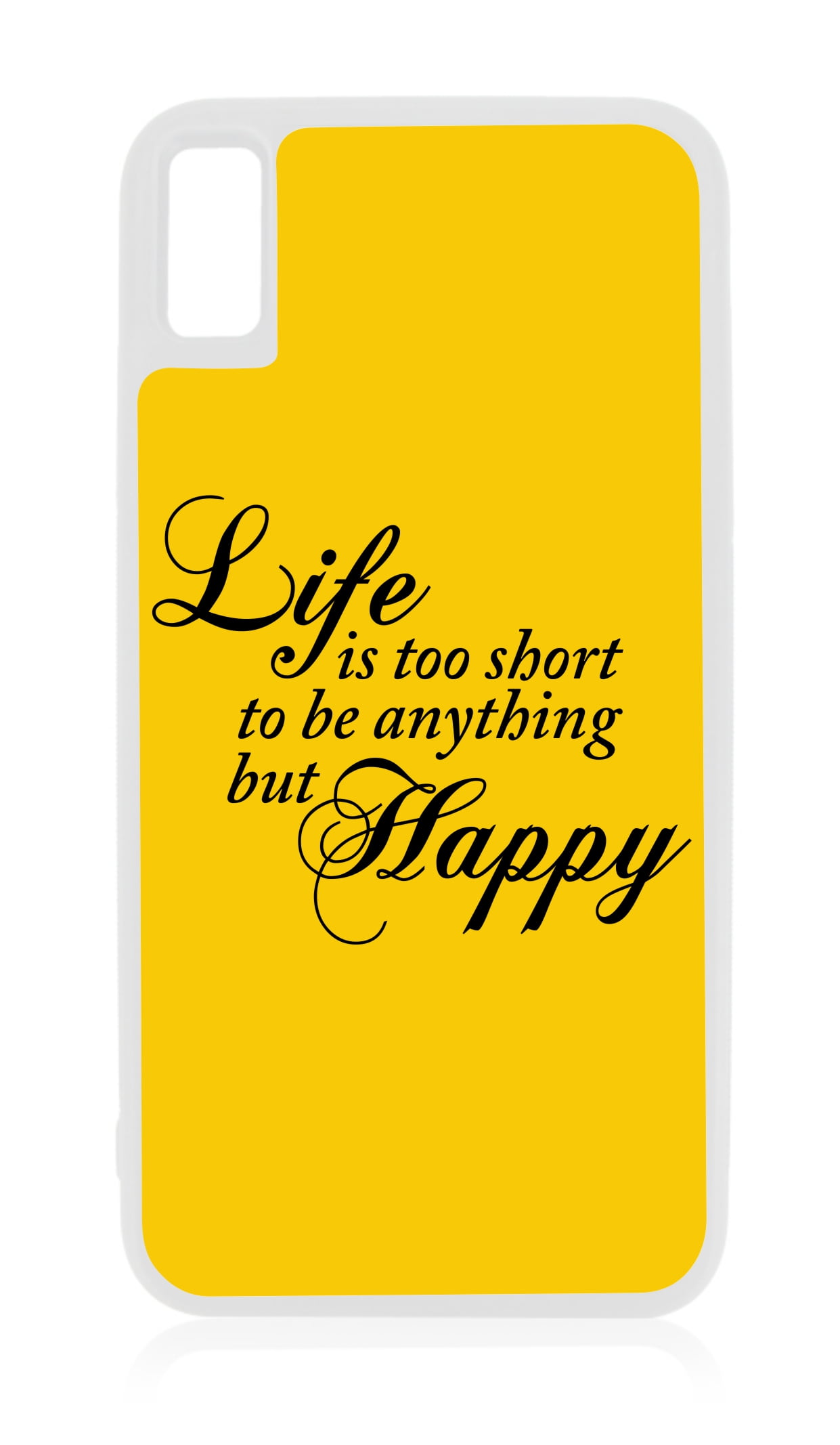 Be Happy 10 XR Quote Cases XR Quote Case Case White Rubber Case for iPhone XR iPhone XR