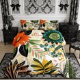 thumbnail image 2 of Manfei Boho Flowers Full Size Comforter Sets 3-Piece,Botanical Plants Bedding Comforter Set,1 Comforter and 2 Pillowcases,Reversible, 2 of 6