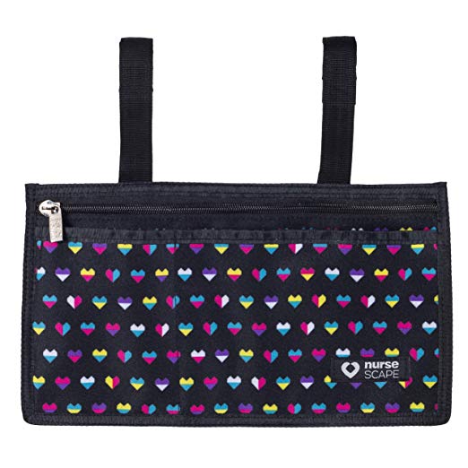 Wheelchair Armrest Pouch Organizer Bag for Side of Chair, 3 Pocket Tote