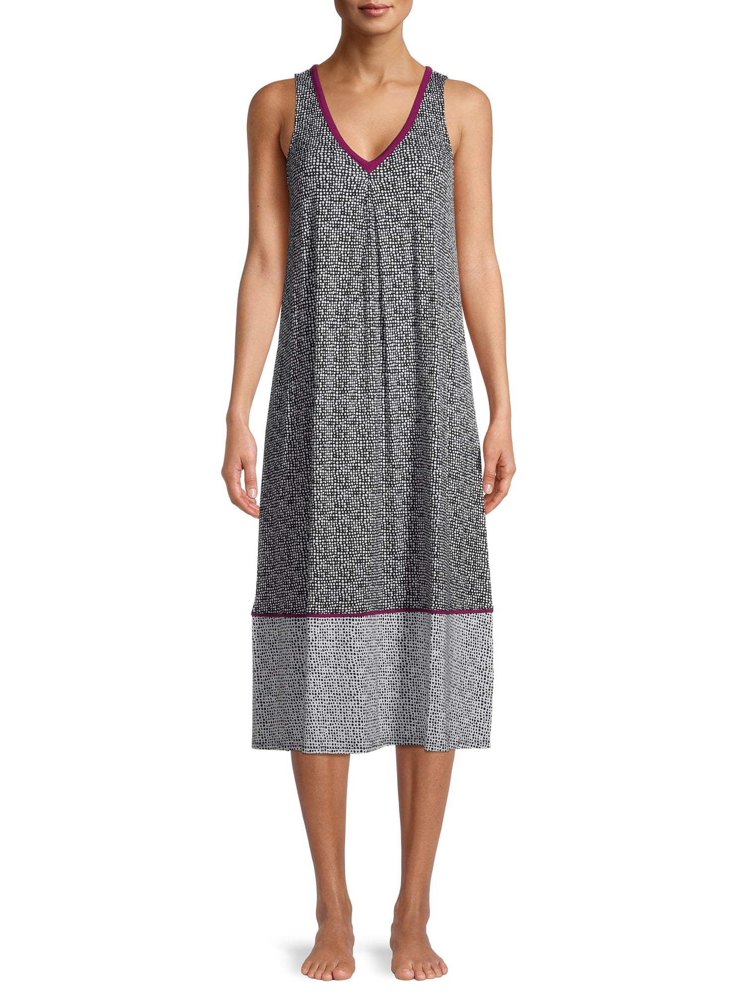 Secret Treasures Women's and Women's Plus Modern Midi Sleepwear Dress