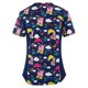 thumbnail image 3 of Puntoco Mujeres Animal Print Casual Manga corta Cuello en V Carer top Puntoco Puntoco-877, 3 of 4