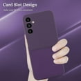 thumbnail image 2 of Samsung Galaxy A14 5G Case Card Holder Silicone Slot Wallet Soft Cover Shockproof Anti Scratch Microfiber Lining Full Body Protection Shell -Purple, 2 of 6