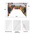 thumbnail image 5 of Yellow Retro Rooster Swag Valances for Windows, Small Curtains Drapes, Elegant Spring Floral Animals Kitchen Window Curtains Over Sink Rod Pocket Window Treatment Valance for Bedroom/Bathroom 56"x36", 5 of 5