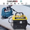 thumbnail image 3 of Yellow Portable Gas Generator 900W, Low Noise Outdoor Power Generator with 71Cc Engine, 14.6"L X 12.2"W X 13.8"H Five, 3 of 4