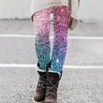 thumbnail image 4 of Gibobby Pantimedias yoga Dama Leggings con estampado moda para mujer Leggings elásticos pantalones casuales botas pantalones（Azul， S), 4 of 5