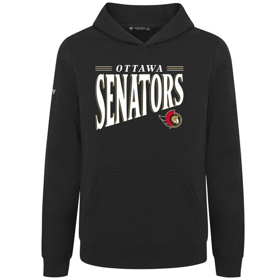 Youth Levelwear  Black Ottawa Senators Jr Podium Tally Pullover Hoodie