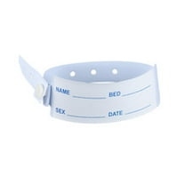 LOLIPPYY 100pcs Medical ID Bracelets: Disposable Patient Wristbands for Hospital Admission and Elderly Nursing Identification