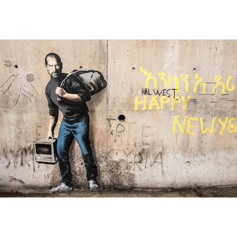 Banksy Identity Steve Jobs - CANVAS OR PRINT WALL art - Walmart.com