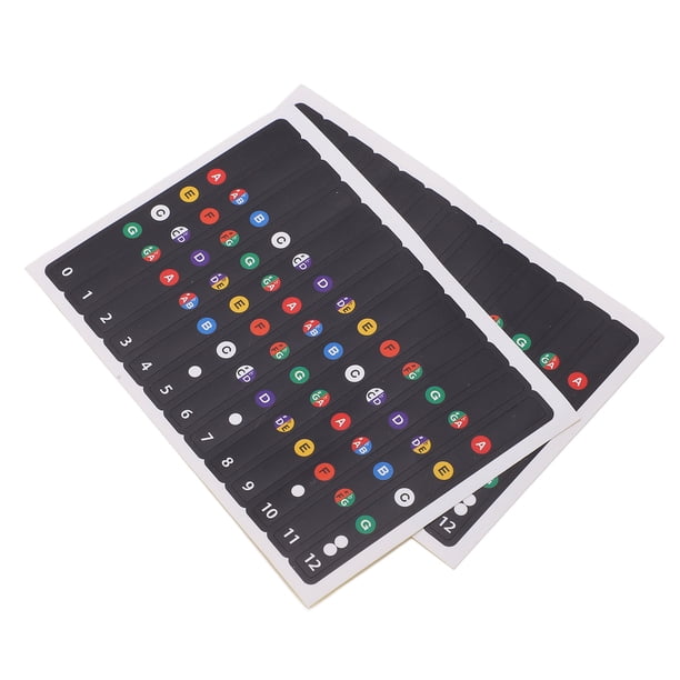 Pegatinas de Diapasón de Ukelele PVC, Fácil de Dominar la Guía de Los Dedos de la Note