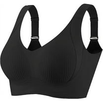 Busydd Sports Bras for Women Solid Color Ribbed Womens Underwear Comfortable Breathable Wireless Bras for Women 2XL
