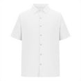thumbnail image 4 of Summer Tops for Men 2025, White Summer Tops for Men Fashion Mens Work Blouses for Office Tshirts Shirts Graphic Funny Plus Size Mens Sports Tops Xl Tunic 2025 Summer, 4 of 6