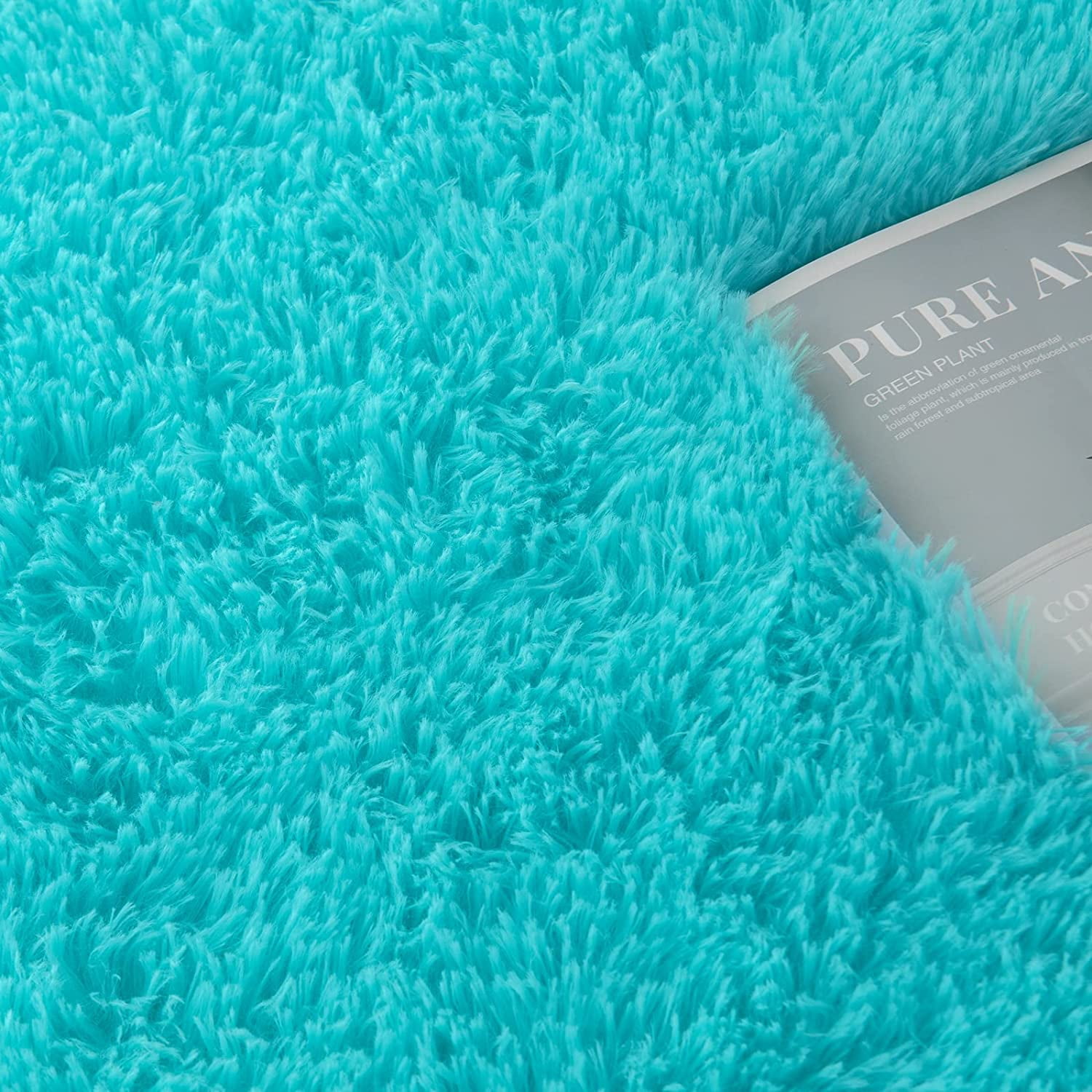 Softlife Super Soft Shaggy Area Rugs for Living Room Fluffy Carpets for Bedroom Home Decor,5.3'X7.5', Blue