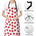 thumbnail image 6 of Lsque Cartoon Strawberry Waterproof Apron Chef Aprons for Men Heavy Duty Chemical Work Apron Extra Long Grilling Aprons with Adjustable Bib Apron, 6 of 9
