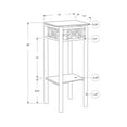thumbnail image 5 of Accent Table, Side, End, Plant Stand, Square, Living Room, Bedroom, Metal, Tempered Glass, Black, Transitional, 5 of 6