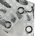 thumbnail image 5 of Ambesonne Feather Grommet Curtain, Nested Squares Mosaic, 50" x 54", Black White Pale Grey, 5 of 6