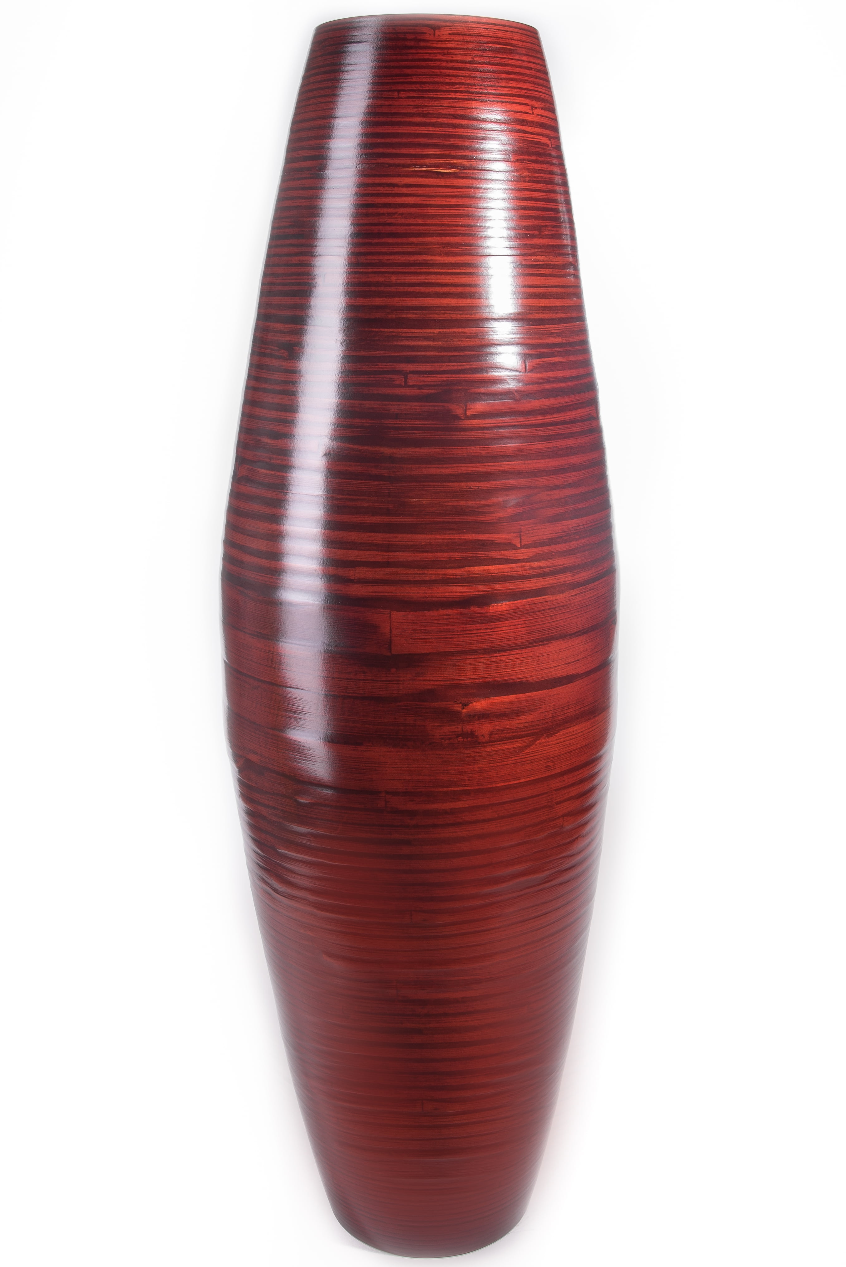 36" Bamboo Cylinder Floor Vase Brown