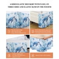 thumbnail image 6 of Sea Turtle Coastal Bed Skirt King Size, Blue Summer Beach Coral Jellyfish Wrap Around Bed Skirting with Adjustable Elastic Strap, Dust Ruffled Pleated Bedskirts 18 Inch Drop for Bedroom King Beds, 6 of 9