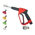 thumbnail image 3 of High Pressure Hose Nozzle with 4 Precision Tips, Electric-Free Water Spray Gun Quick Connect Power Washer Attachment for Driveway Patio Car Home Outdoor Cleaning, 3 of 7