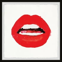 Marmont Hill Red Lips Framed Wall Art