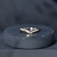 thumbnail image 6 of Rosec Jewels 1/4 CT Womens Elegant Diamond Chevron Ring in Pave Setting, 925 Sterling Silver, US 4.00, 6 of 9