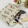 thumbnail image 3 of Soda Candy 2 PCS Makeup Bag Large Cosmetic Bag with Small Makeup Pouch, Daisy Embroidery Craft Travel Toiletry Bag for Women, 3 of 6