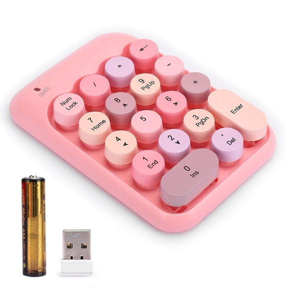 2.4G Wireless Numeric Keypad, 18,Key Portable Numpad For Accounting Computers