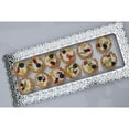 thumbnail image 2 of Crown Display Plastic Plates Floral Design, Clear Disposable Trays With Silver Edged Flower (8 in. x 15 in.) - 6 Ct., 2 of 8
