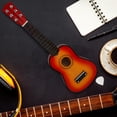 thumbnail image 4 of Guitarra acústica de 21 pulgadas Instrumento de música para principiantes Guitarra de 6 cuerdas para niños de la escuela en casa Suministros de clase de música (color del atardecer), 4 of 8