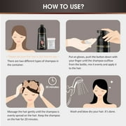 HailiCare Coconut Oil Essence Hair Color Shampoo Moisturizing Hair Dye Shampoo,500ml (Black)