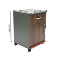 thumbnail image 2 of 2-Tier Rolling Office Cabinet Organizer File Storage Lock Filing Cabinet Drawer, 2 of 24