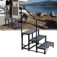 thumbnail image 2 of EDTara Aluminum 3-Step Rv Stairs With Handrail, Portable Non-Slip Steps for Pet Access, Campers, and Travel Trailers, 2 of 6