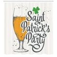 thumbnail image 3 of Irish Pub Shower Curtain, Saint Patrick's Party with Beer Glass and Lucky Clover, Fabric Bathroom Set with Hooks, 69W X 75L Inches Long, Marigold Green Charcoal Grey White, by Ambesonne, 3 of 3