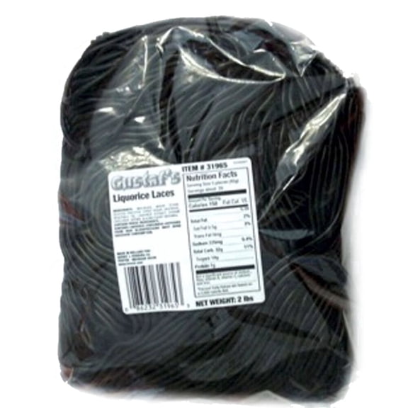 Gerrit’s Black Licorice Laces – 2 lb Bulk Candy