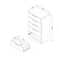 thumbnail image 6 of South Shore Step One Essential Contemporary 5-Drawers Dresser Winter Oak, 6 of 6